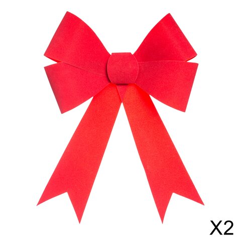 Strik 15x18cm fluweel rood 2stuks