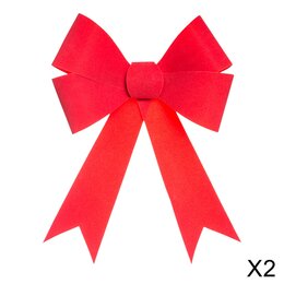 Strik 15x18cm fluweel rood 2stuks