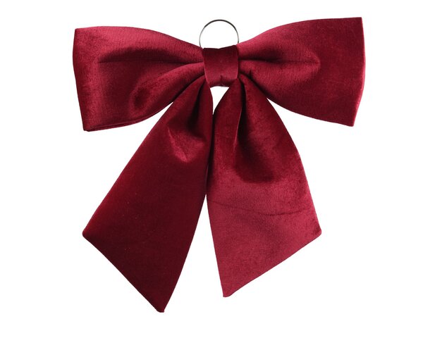 Suspension noeud 48x52cm rouge