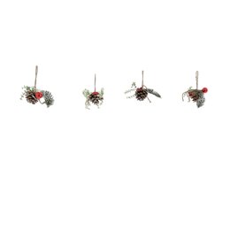 Suspension ornement 7x6cm 4ass