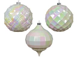 Suspension ornement H20cm verre 3ass