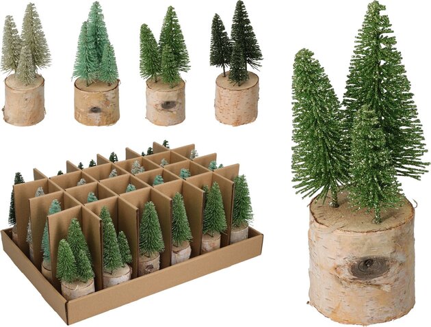 Tafelkerstboom H15cm 4ass