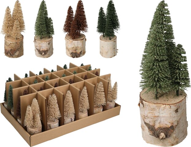 Tafelkerstboom H15cm 4ass