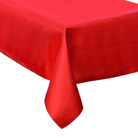 Tafelkleed 140x360cm glitter rood - afbeelding 1