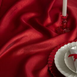 Tafelkleed 140x360cm glitter rood - afbeelding 3