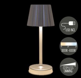Tafellamp 26x10cm zilver warm wit Led