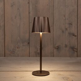 Tafellamp 27x9cm brons geribbeld warm wit Led