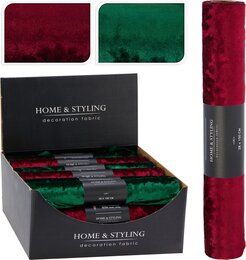 Tafelloper 150x28cm velvet 2ass uni