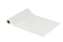 Tafelloper 28cmx3m glanzende stof crème/goud