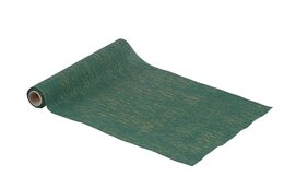 Tafelloper 28cmx3m stof groen/goud