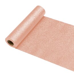 Tafelloper 30cmx5m glitter rosé goud - afbeelding 2