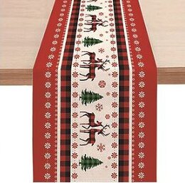 Tafelloper 33x180cm - Kerst eland