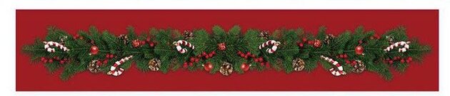 Tafelloper 33x180cm - Kerst guirlande