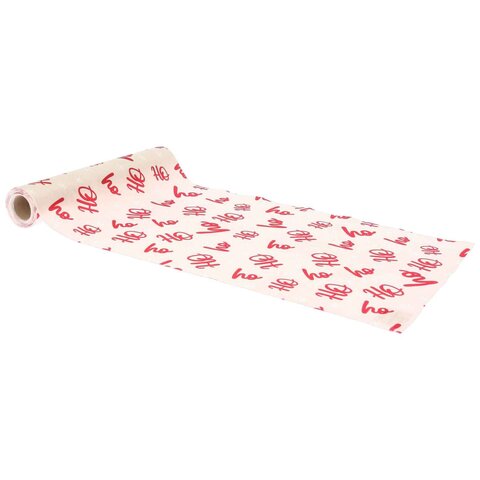 Tafelloper Hohoho 28cmx3m fluweel rood roze wit