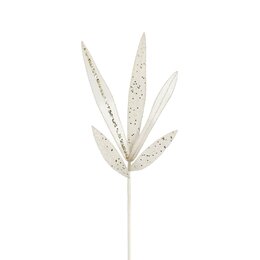 Tak blad H58cm creme glitter