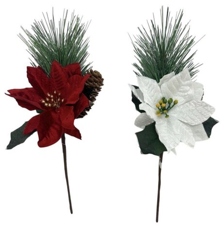 Tak poinsettia H28cm 2ass