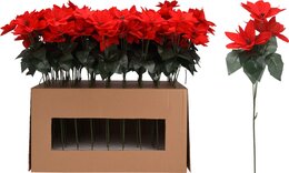 Tak poinsettia H64cm 3bloemen