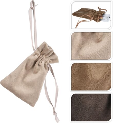 Tasje batterijverlichting velvet 8x12cm