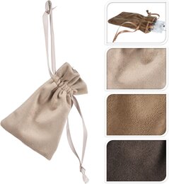 Tasje batterijverlichting velvet 8x12cm