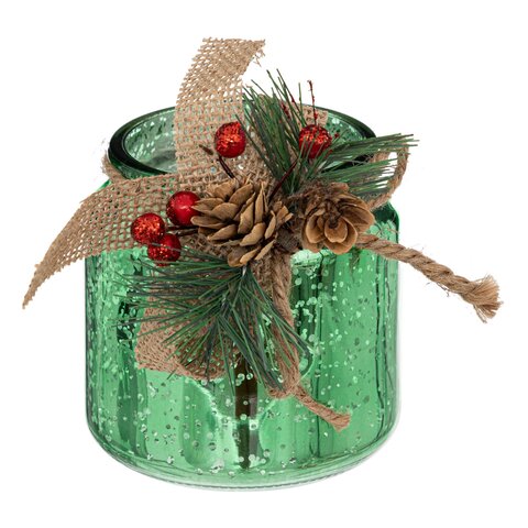 Theelichthouder D10cm met takken 4ass