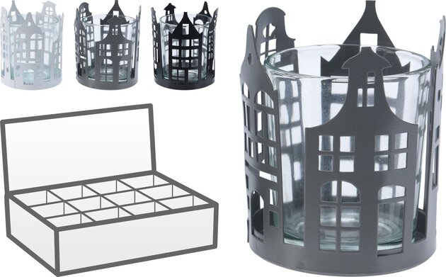 Theelichthouder huis 3ass