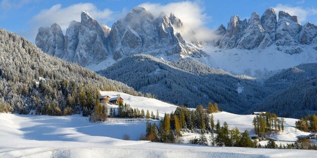 Toile de fond Dolomites 150x75cm