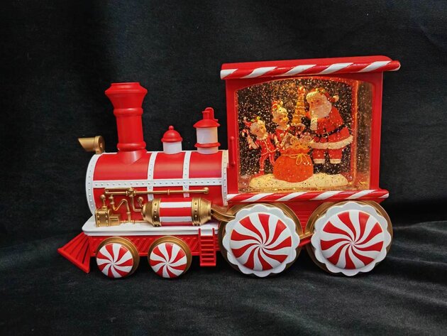 Train Noel effet neige LED 32x10x18