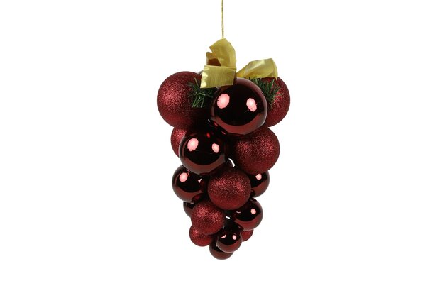 Tros kerstballen Vinella M H29cm bordeaux