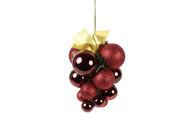 Tros kerstballen Vinella S H18cm bordeaux