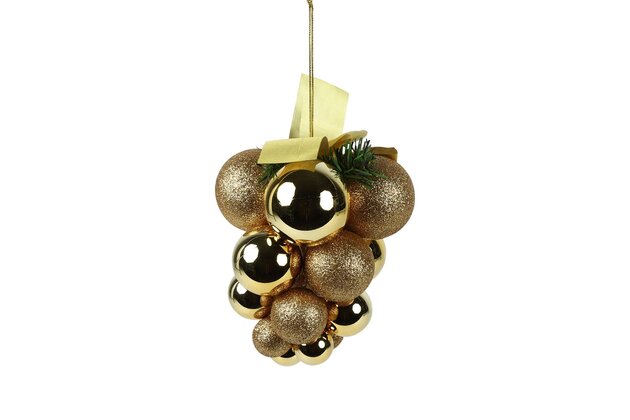 Tros kerstballen Vinella S H18cm goud