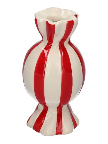 Vaas Candy1 d6xh11,5 - wit/rood - afbeelding 1