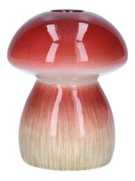 Vaas paddenstoel Portcini D2,5/9,5xH12cm - bordeaux