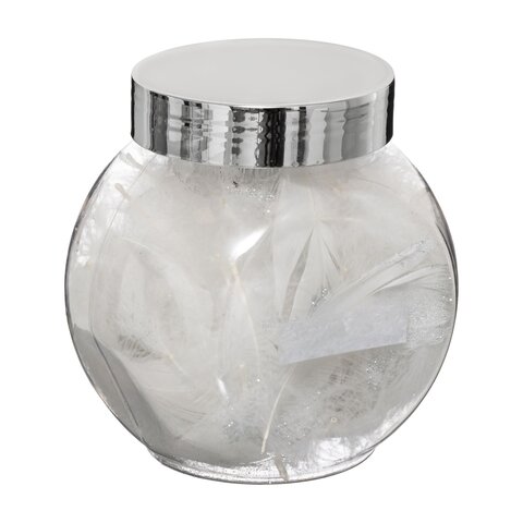 Veer glitter wit zilver