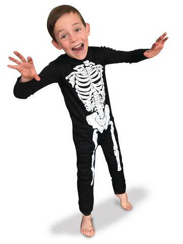 Verkleedkostuum Skelet 7-8jaar