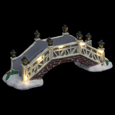 Verlichte kerstbrug