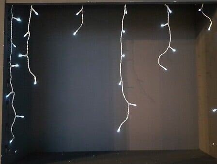 Verlichting ijspegel solar 60x480cm 120Led koud wit