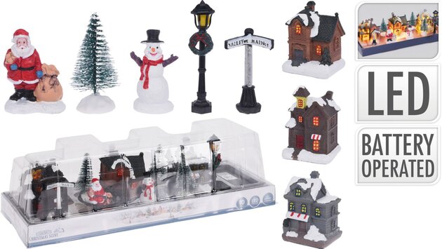 Village Noël avec Led 10pièces