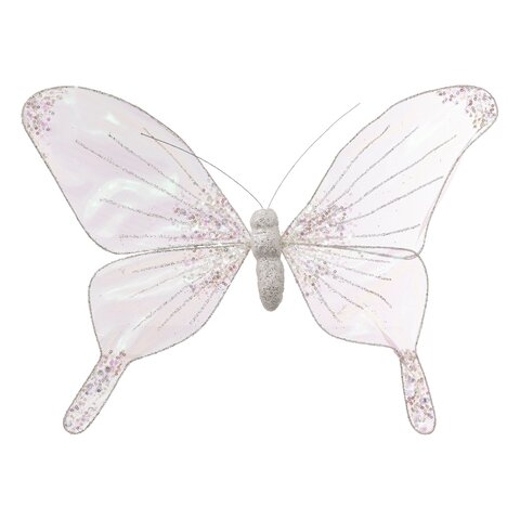 Vlinder 45cm wit - afbeelding 1