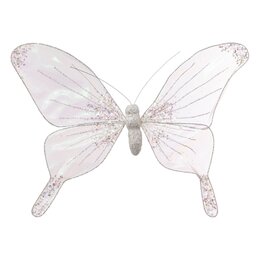 Vlinder 45cm wit - afbeelding 1