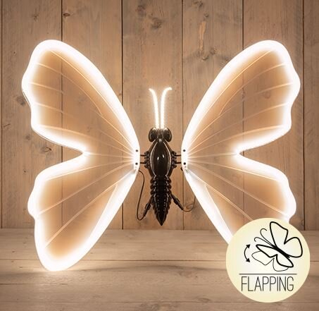 Vlinder 80cm led warm wit