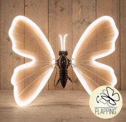 Vlinder 80cm led warm wit