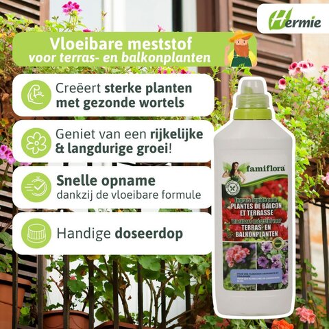 Vloeibare meststof voor terras- en balkonplanten 1l - afbeelding 2