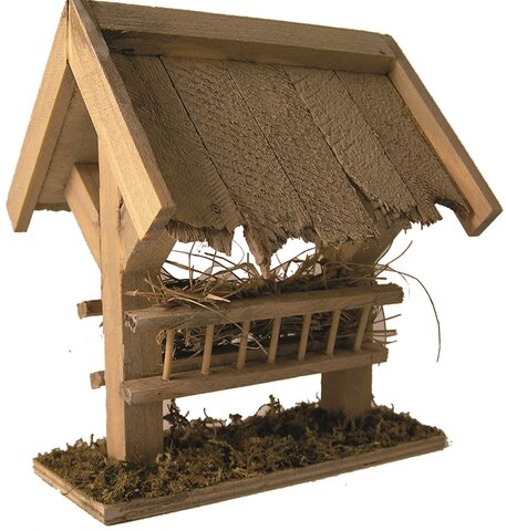 Voederkribbe met dak