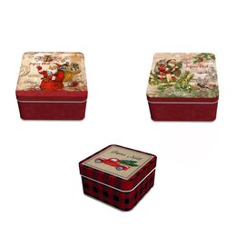 Vooraaddoos 7x7x4cm metaal 6ass