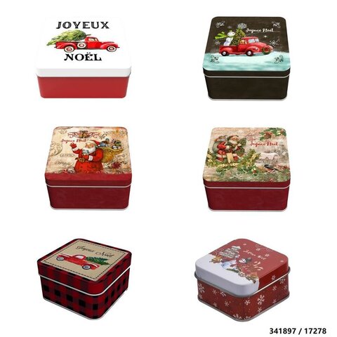 Voorraaddoos 7x7x4cm metaal 6ass