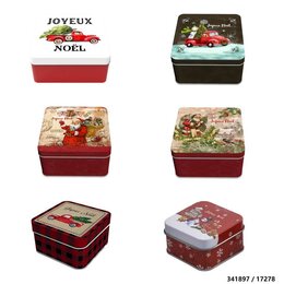 Voorraaddoos 7x7x4cm metaal 6ass