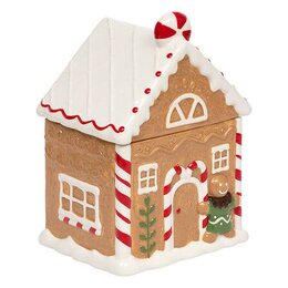 Voorraadpot 14x25cm Peperkoek huis