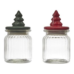 Voorraadpot glas met deksel H15cm - Kerst 2ass - afbeelding 8