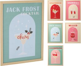 Wanddeco kader 30x40cm 6ass