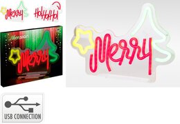 Wanddeco Merry neon 2ass